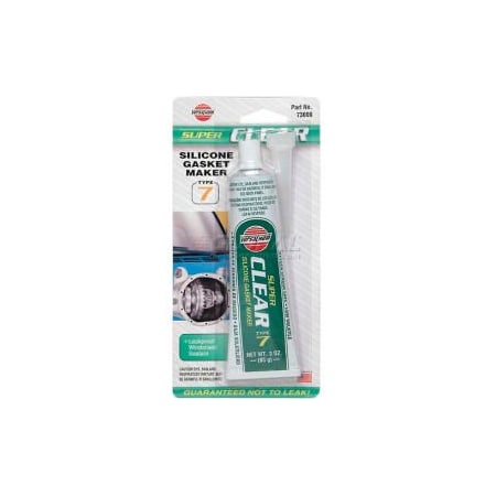 Itw VersaChem Clear Super Silicone, 73009, 3 Oz. Tube 73009
